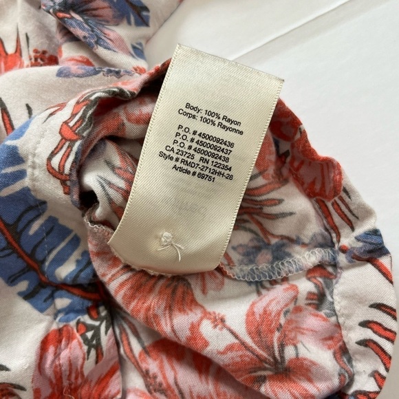 Aritzia Wilfred Free Crop Button Down Shirt Size XXS Floral - Picture 4 of 8